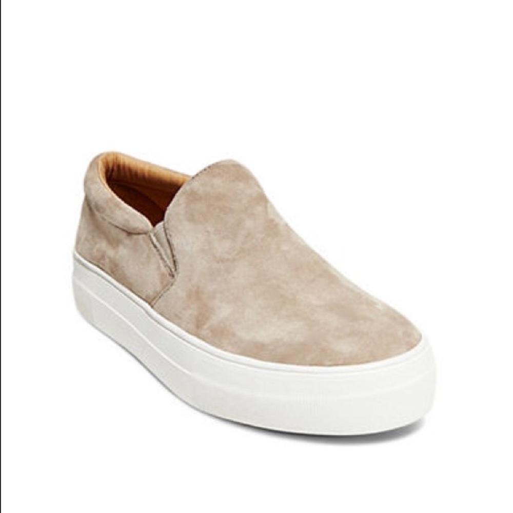Tan Steve Madden slip ons